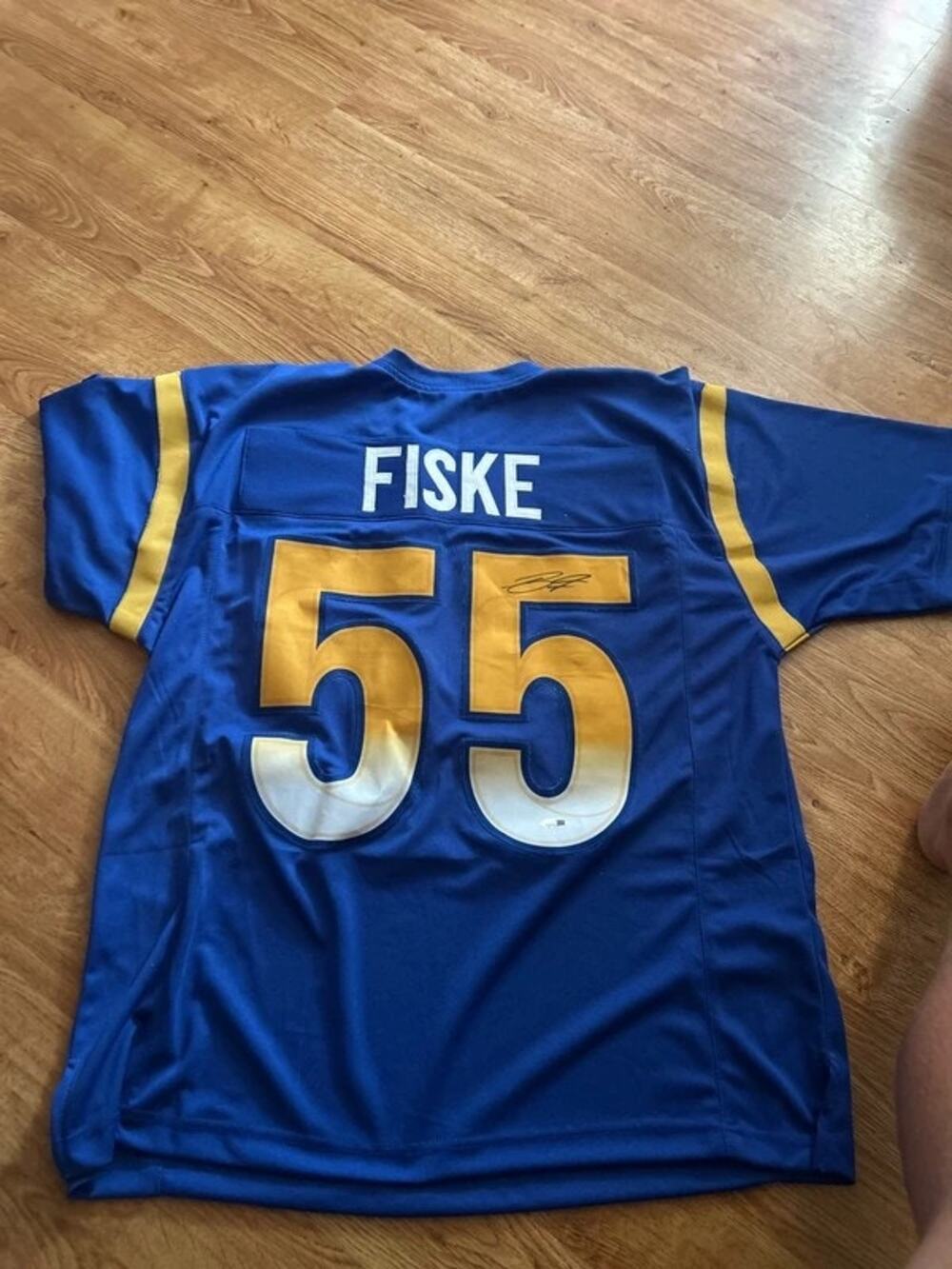 Autographed Braden Fiske Rams Jersey w/COA XL
